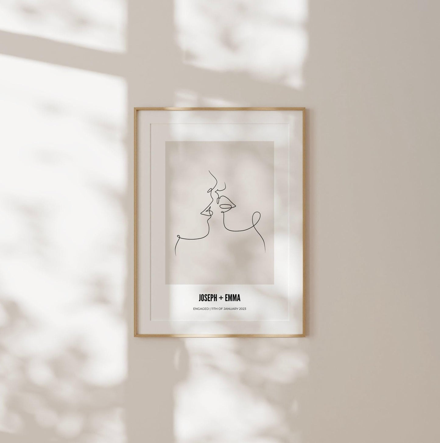 Kissing - Square Custom Print