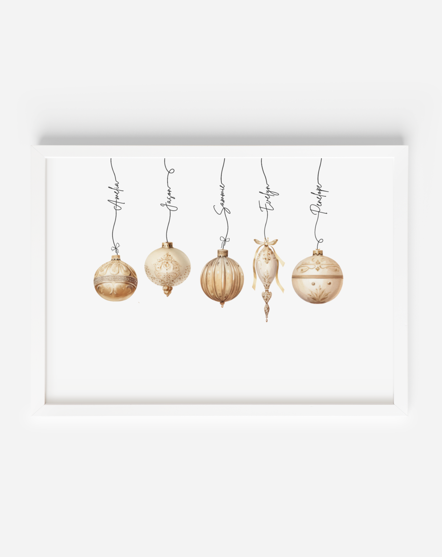Christmas Bauble Personalised Print