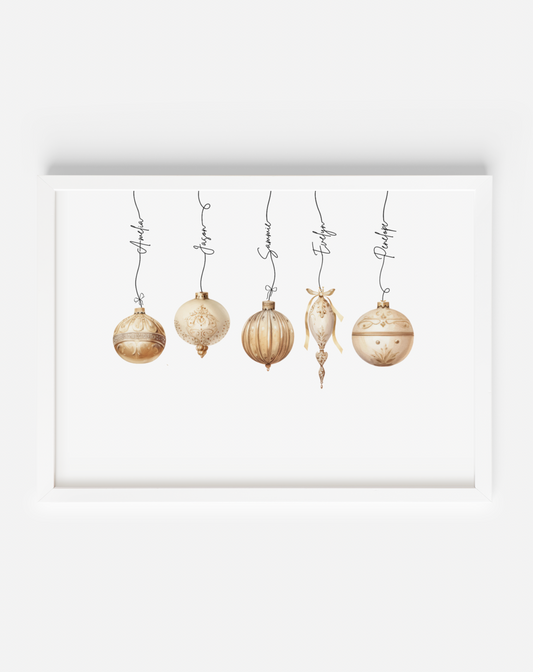 Christmas Bauble Personalised Print