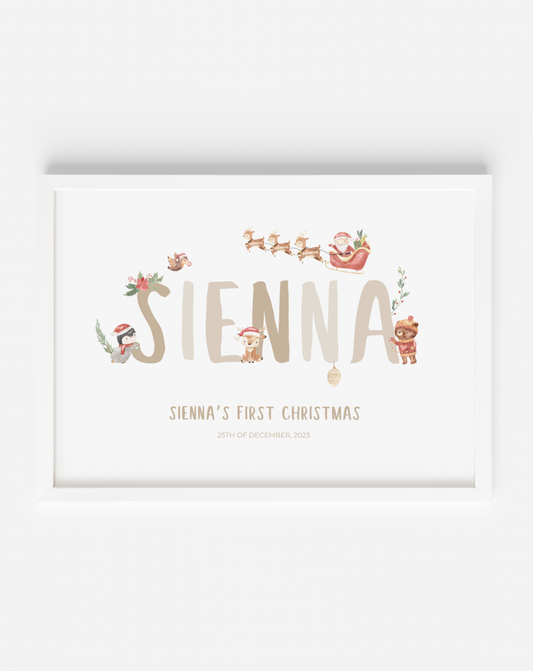Christmas Kids Name Personalised Print
