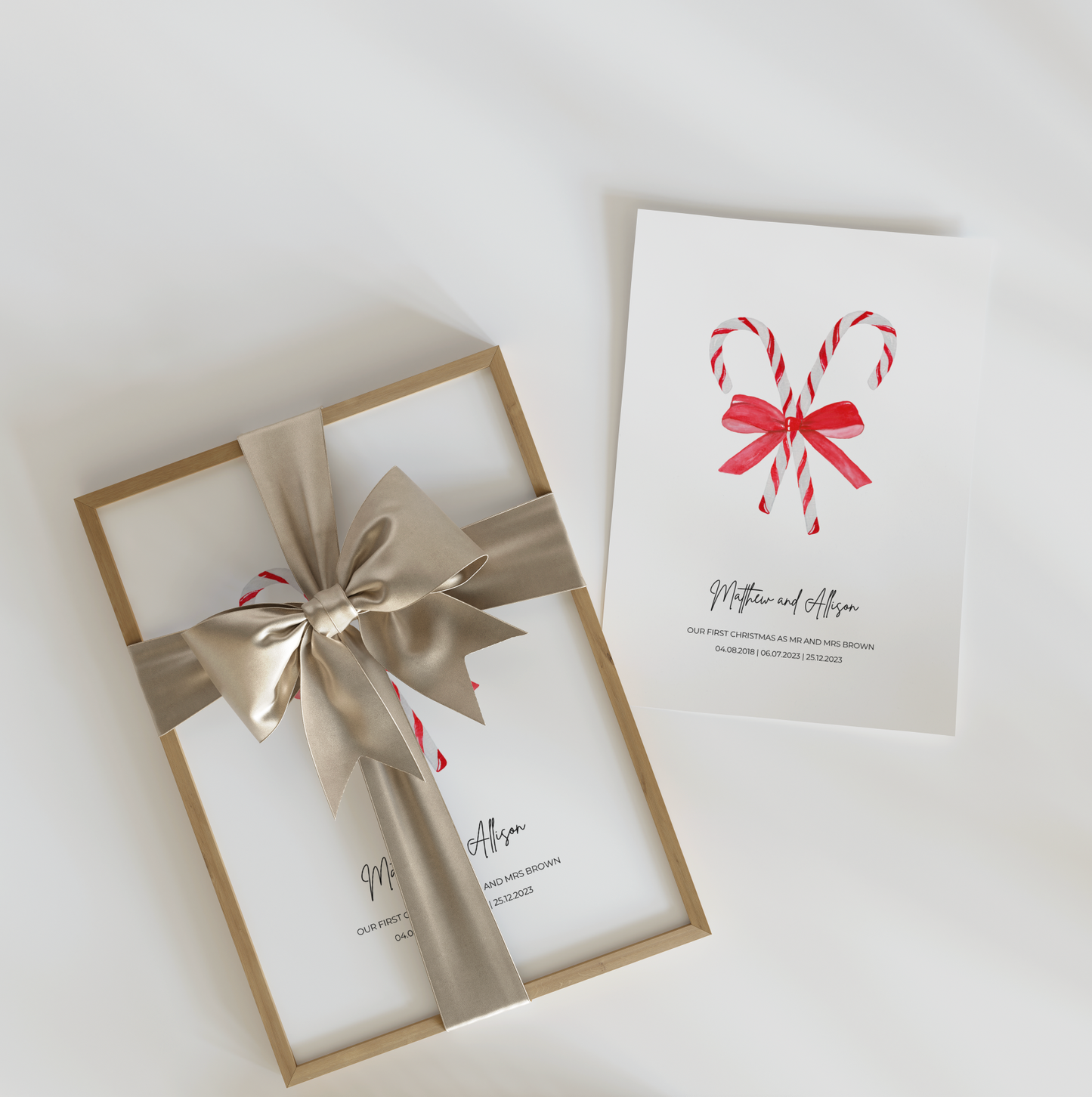 Candy Cane Personalised Print