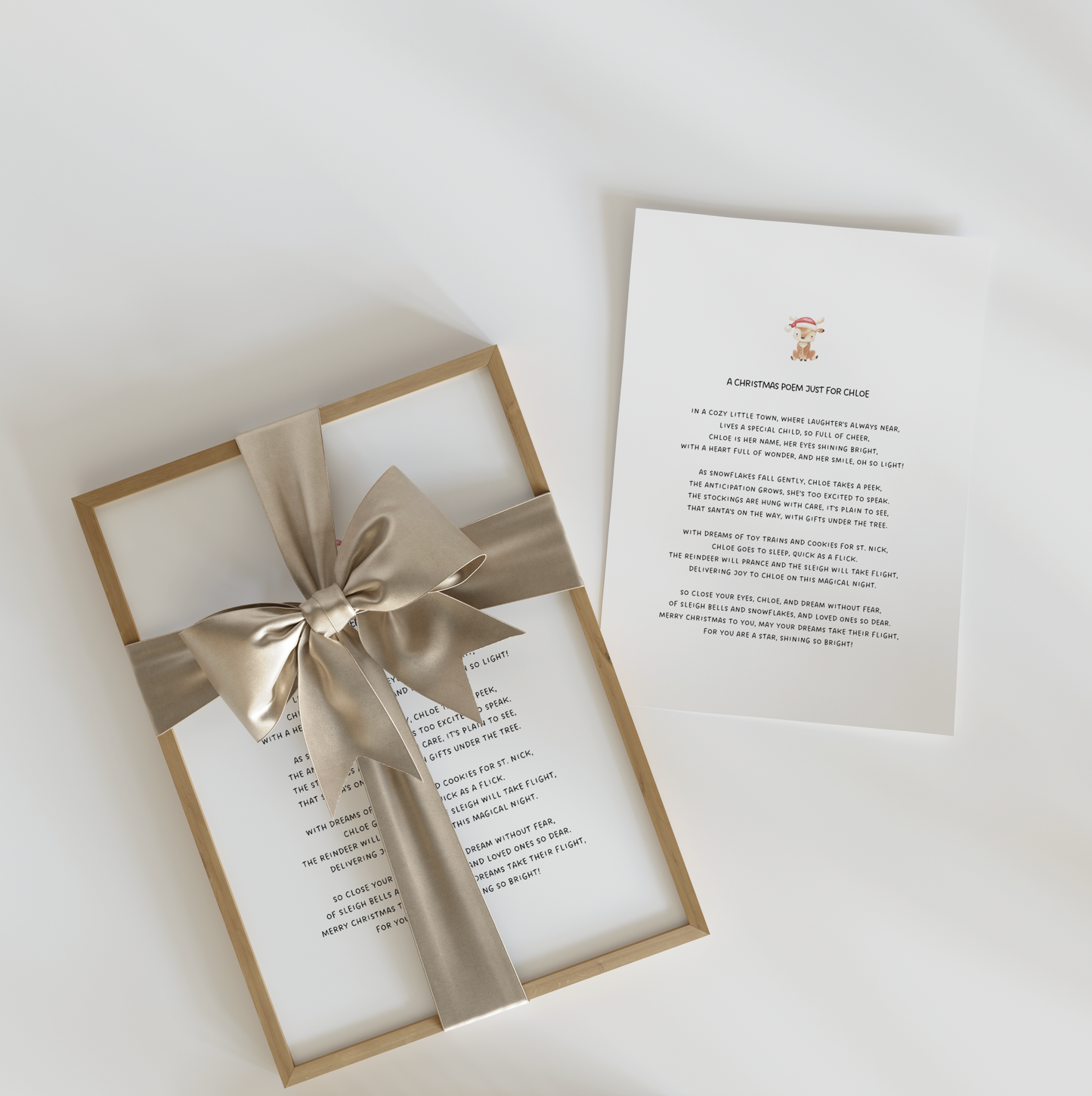 Kids Christmas Poem Personalised Print