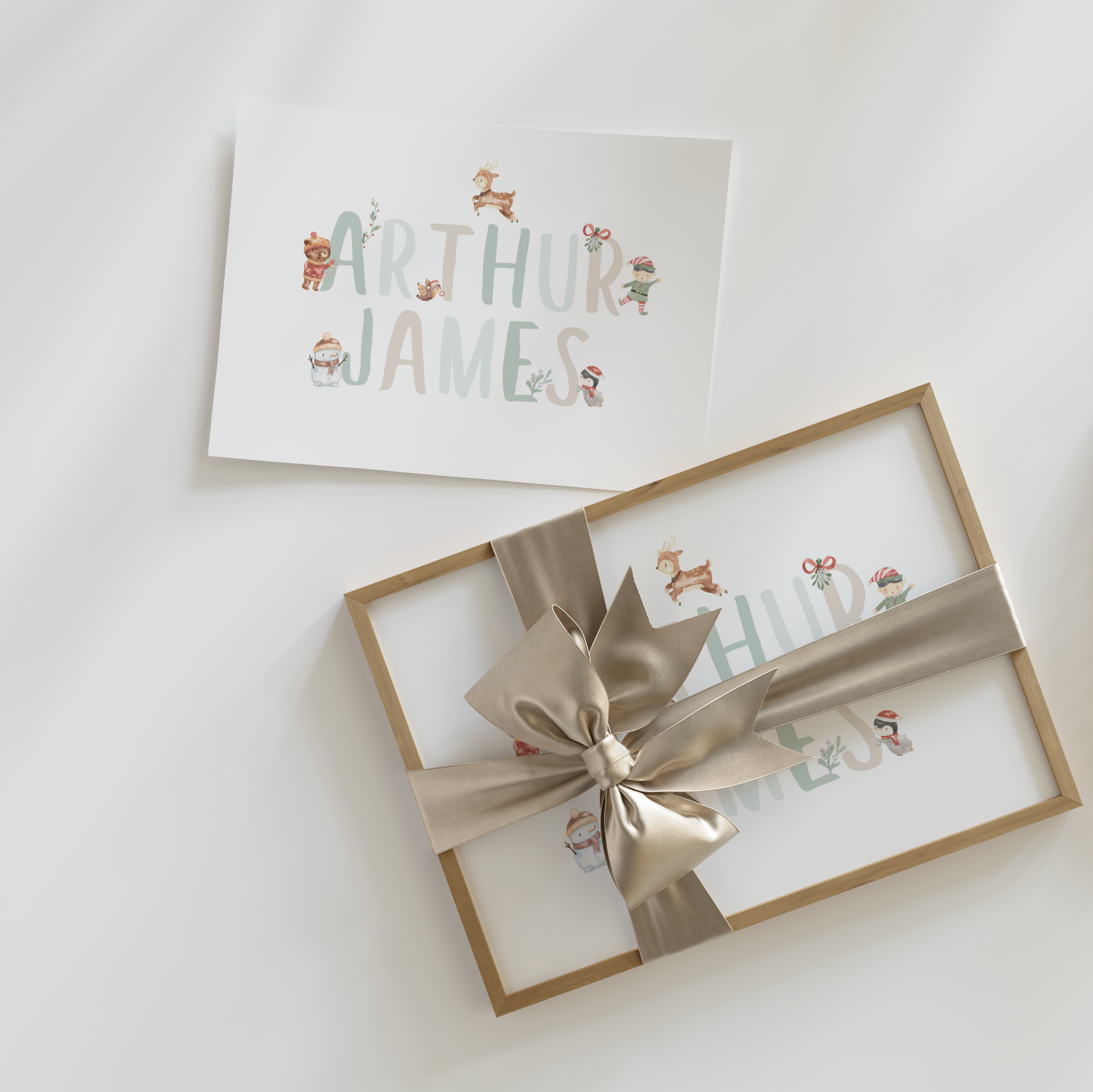 Christmas Kids Name Personalised Print