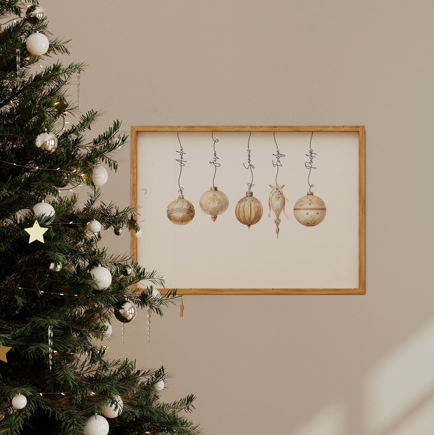 Christmas Bauble Personalised Print