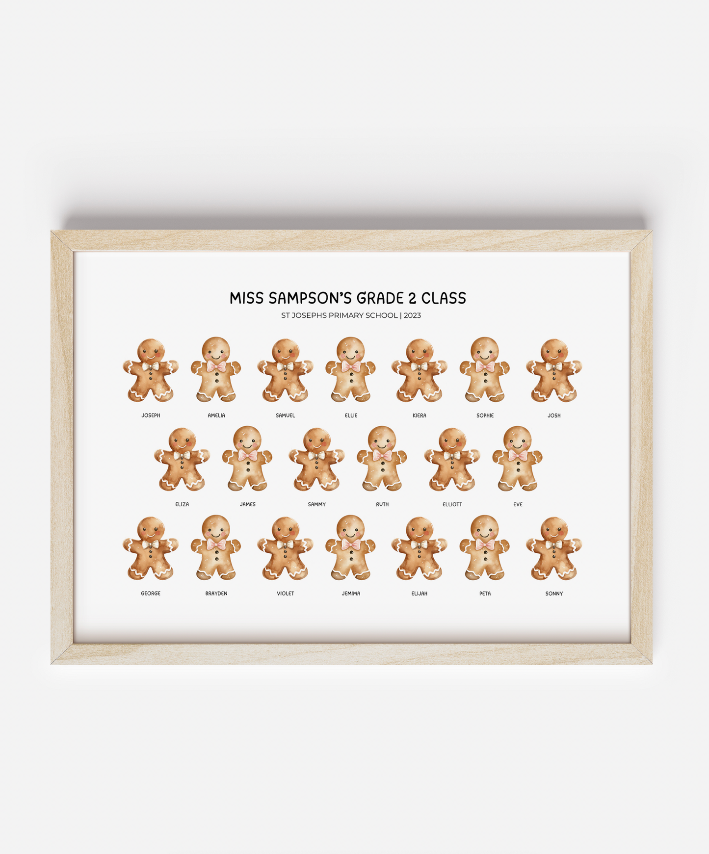 Gingerbread Personalised Print