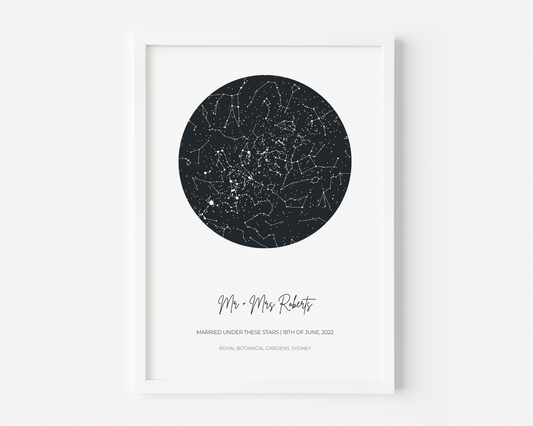 Constellation Star Map Personalised Print