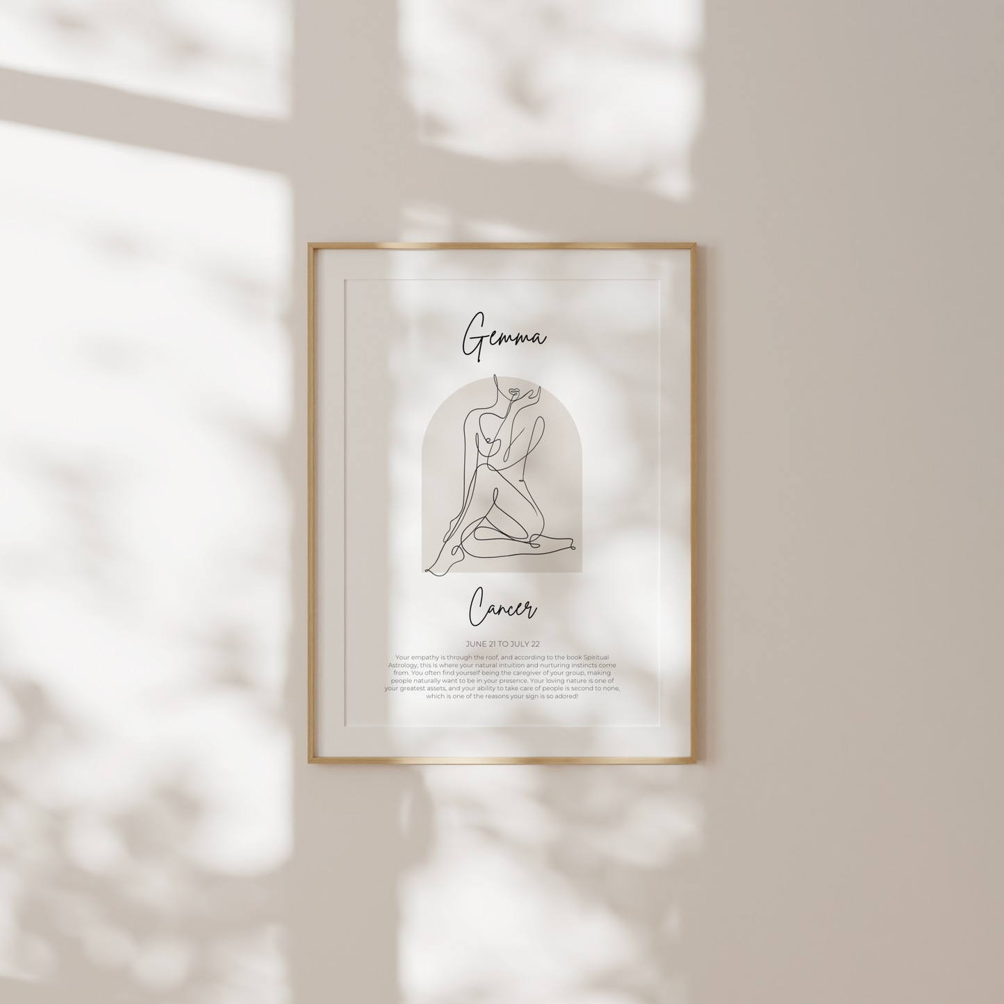 Zodiac Name Personalised Print