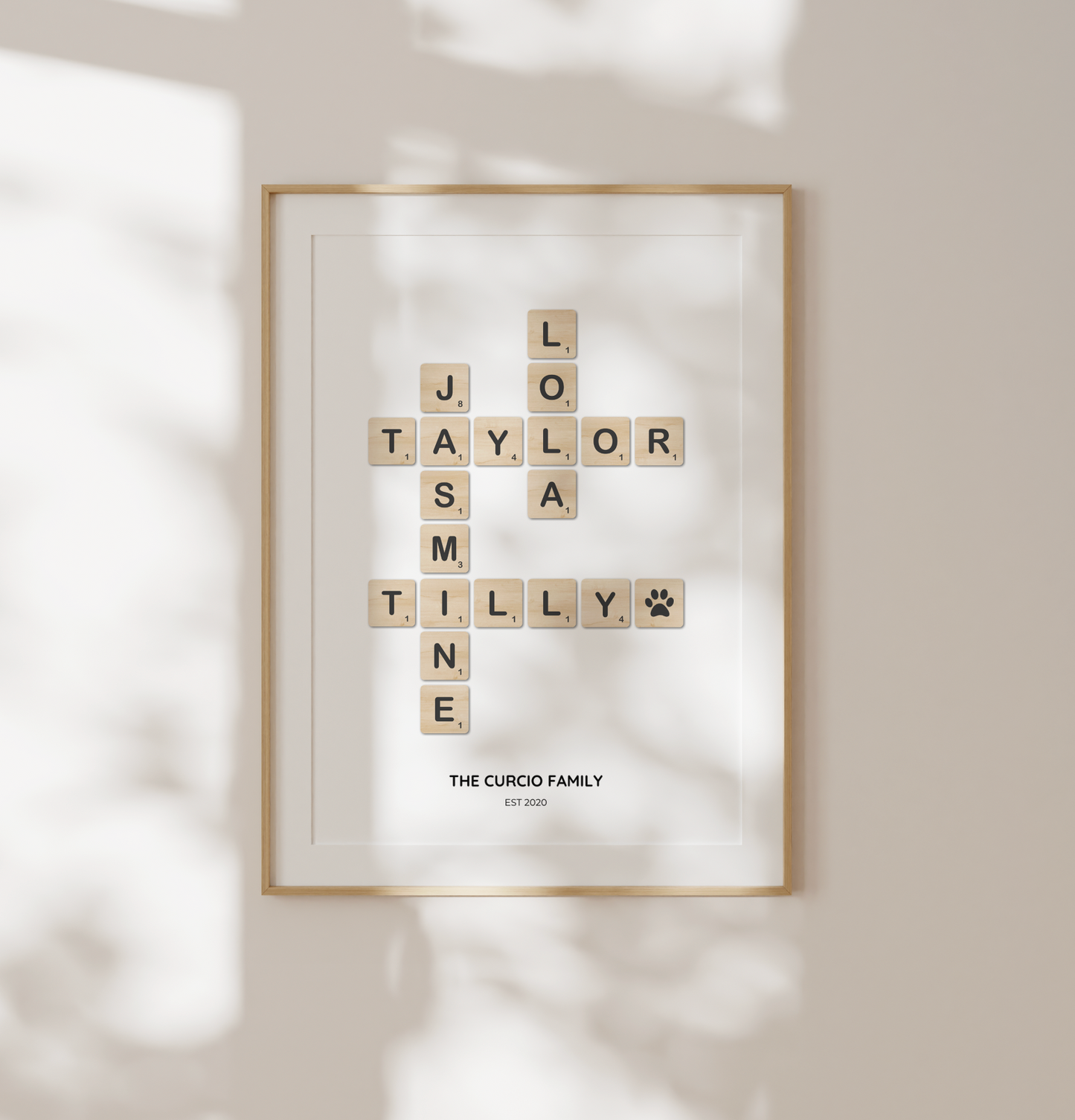 Scrabble Board Personalised Print