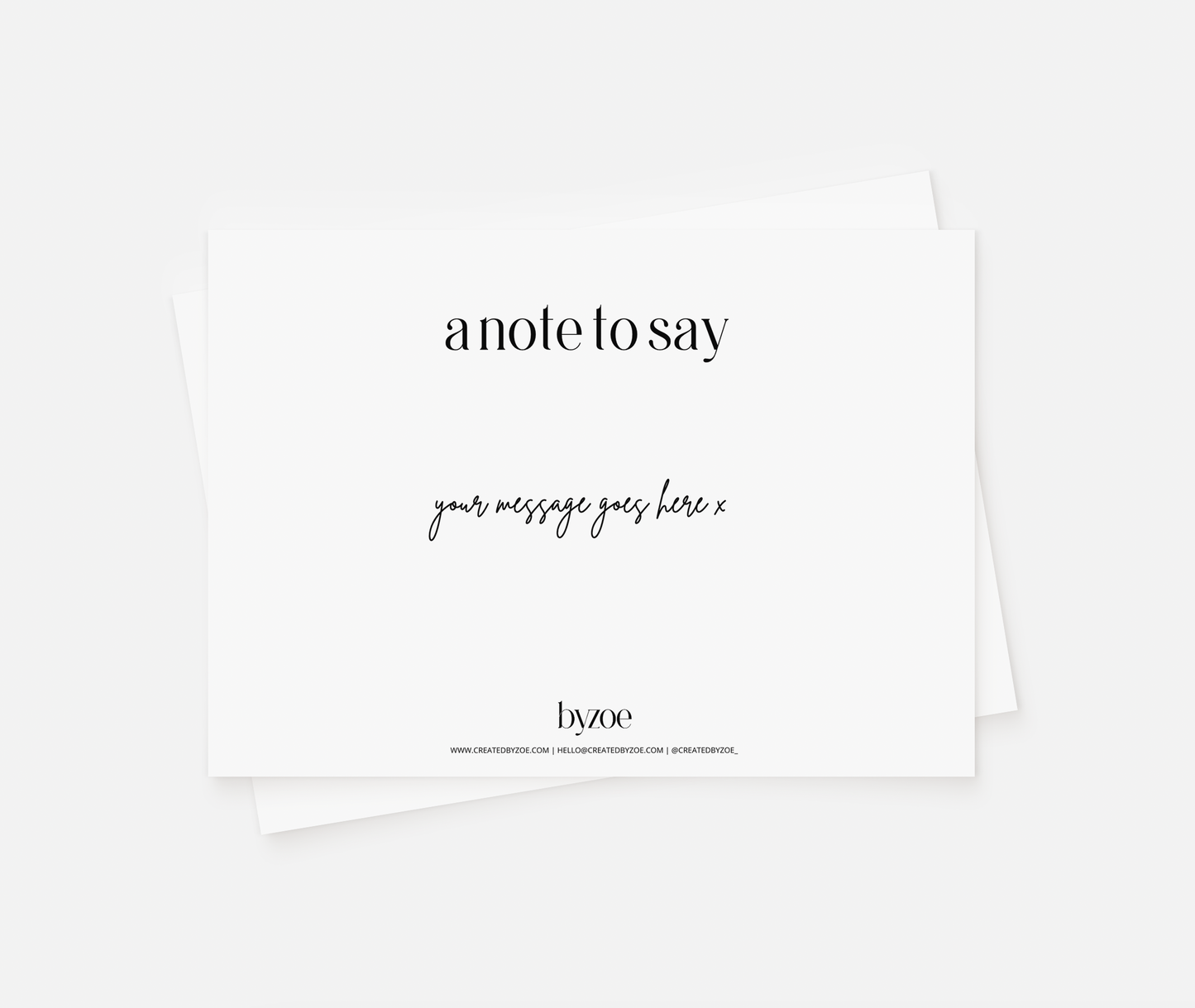 Gift Message Note Card