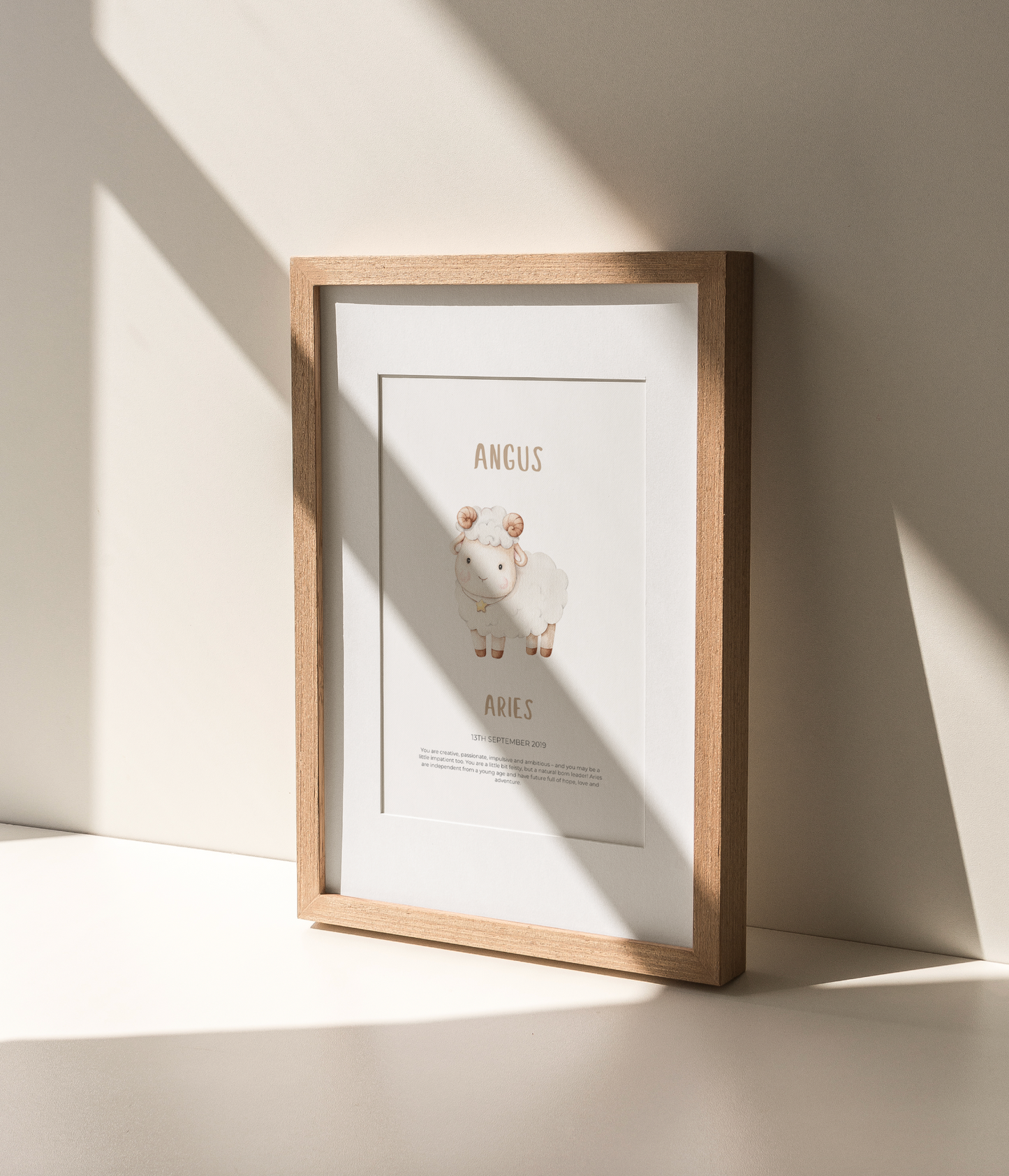 Zodiac Baby Child Personalised Name Print