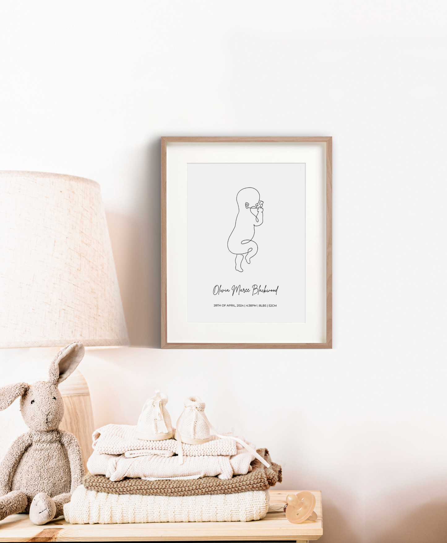 Baby Birth Announcement Personalised Print