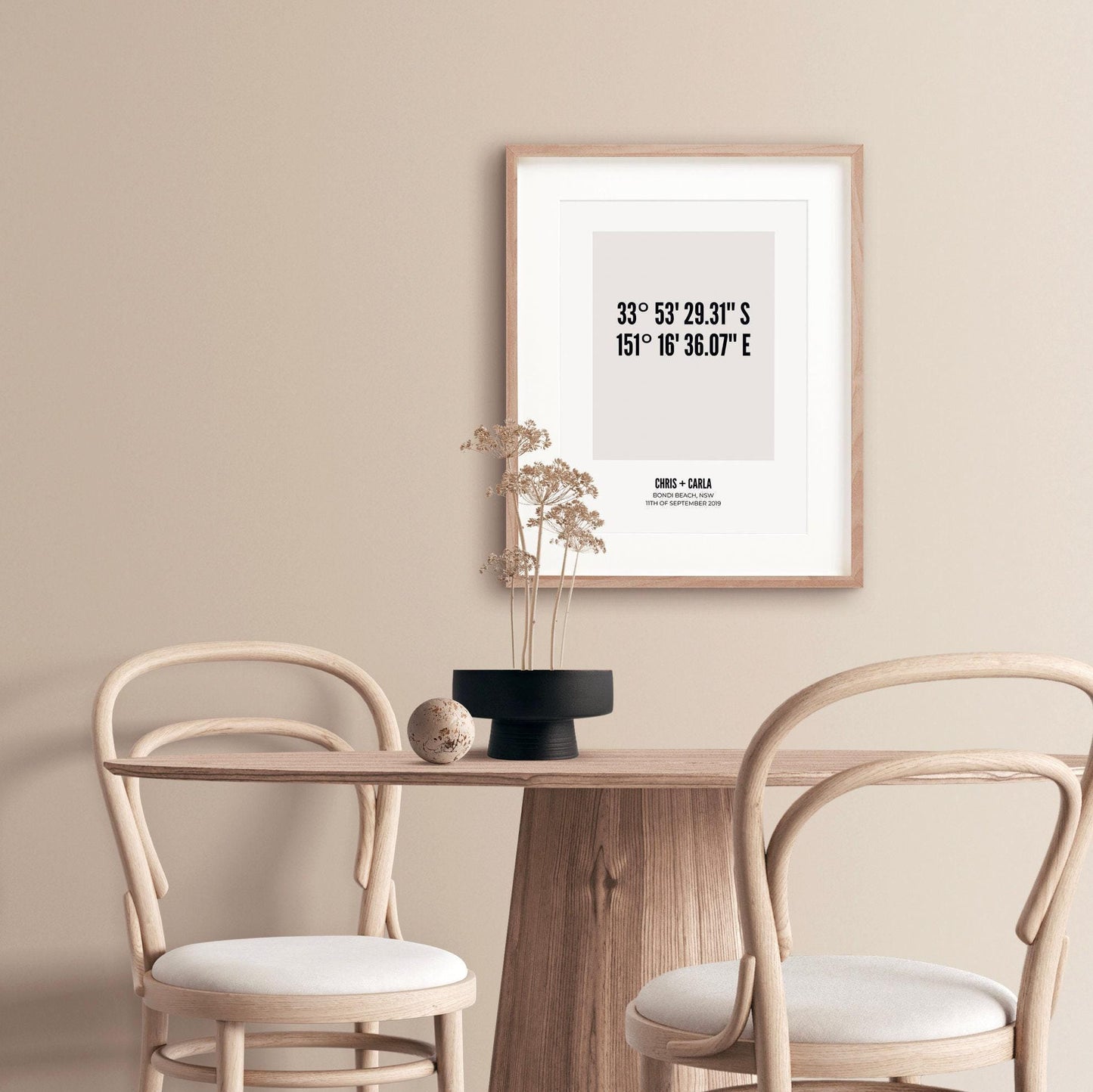 Coordinates Custom Print