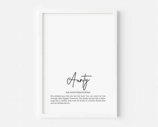 Aunty - The Affectionate Bond - Created By Zoe
