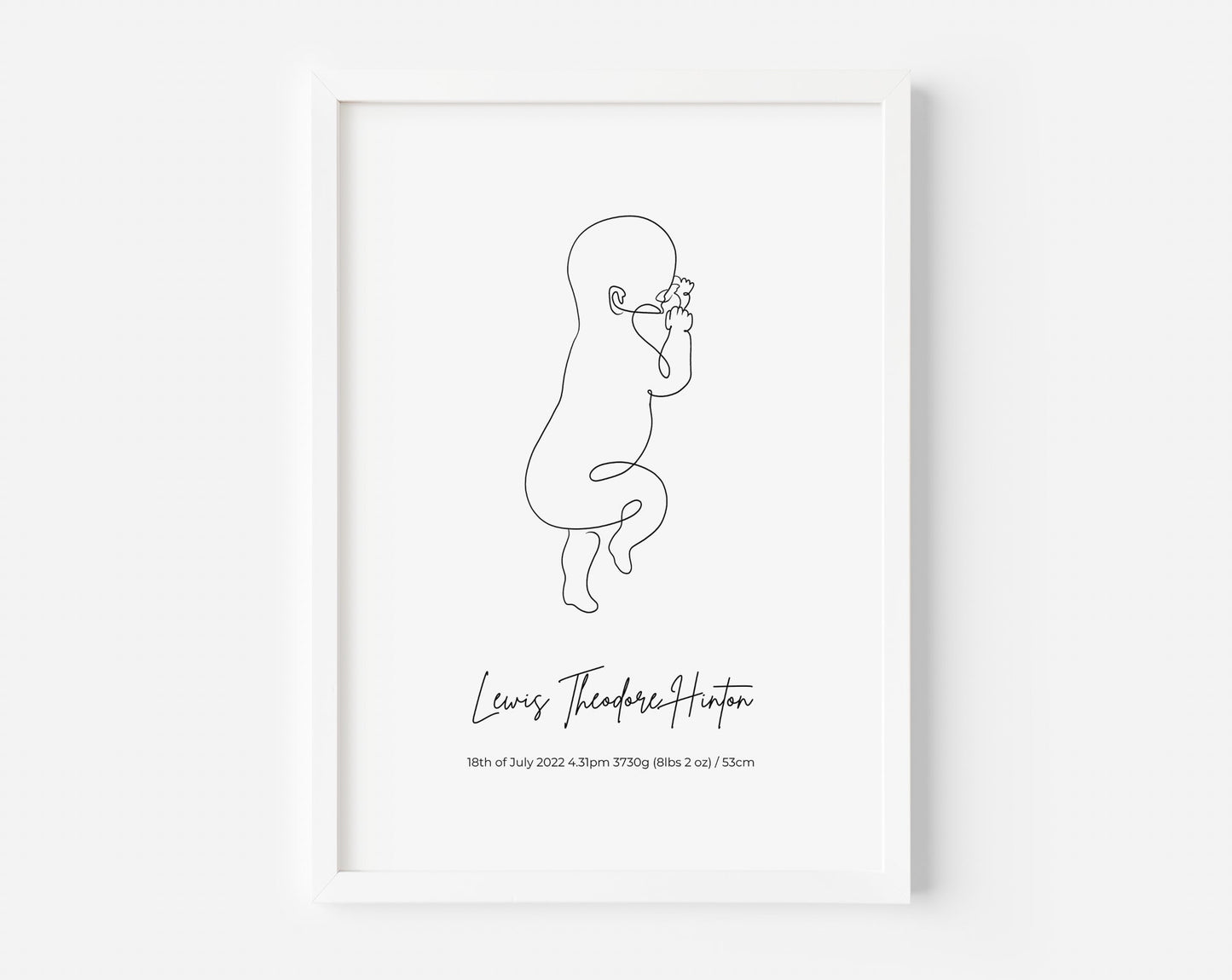 Baby Birth Announcement Personalised Print - Created By Zoe