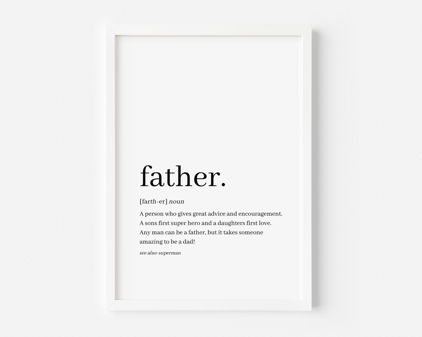 Father Definition Personalised Print - Created By Zoe