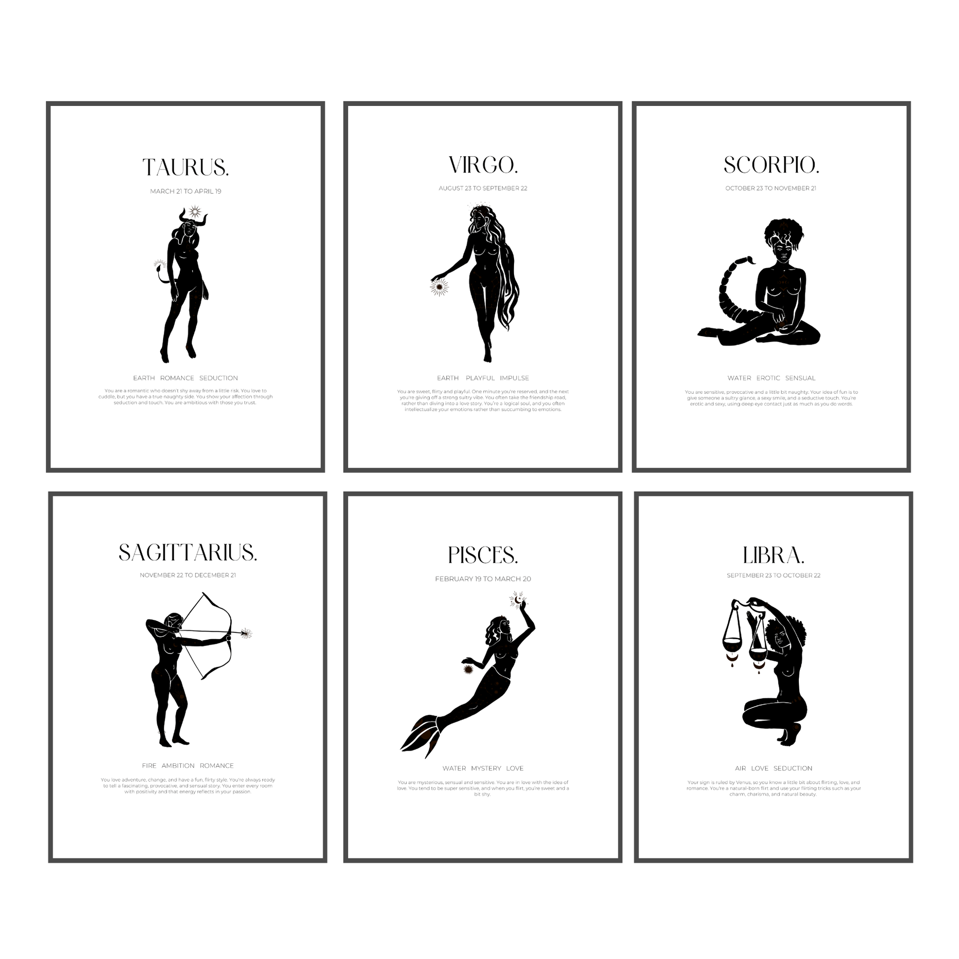 Flirty Zodiac Poster Print - Created By Zoe