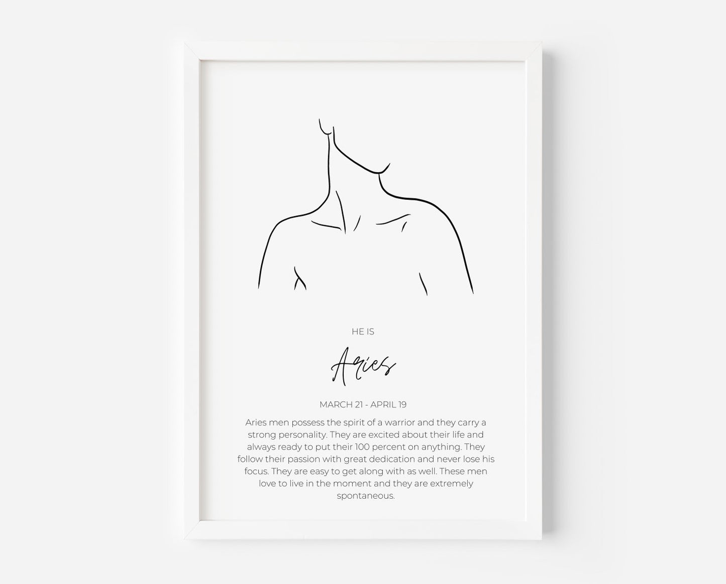 He is 'Zodiac' Print - Created By Zoe