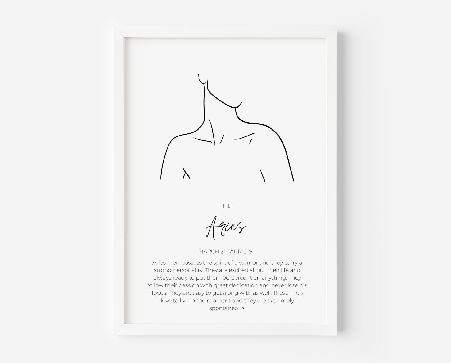 He is 'Zodiac' Print - Created By Zoe