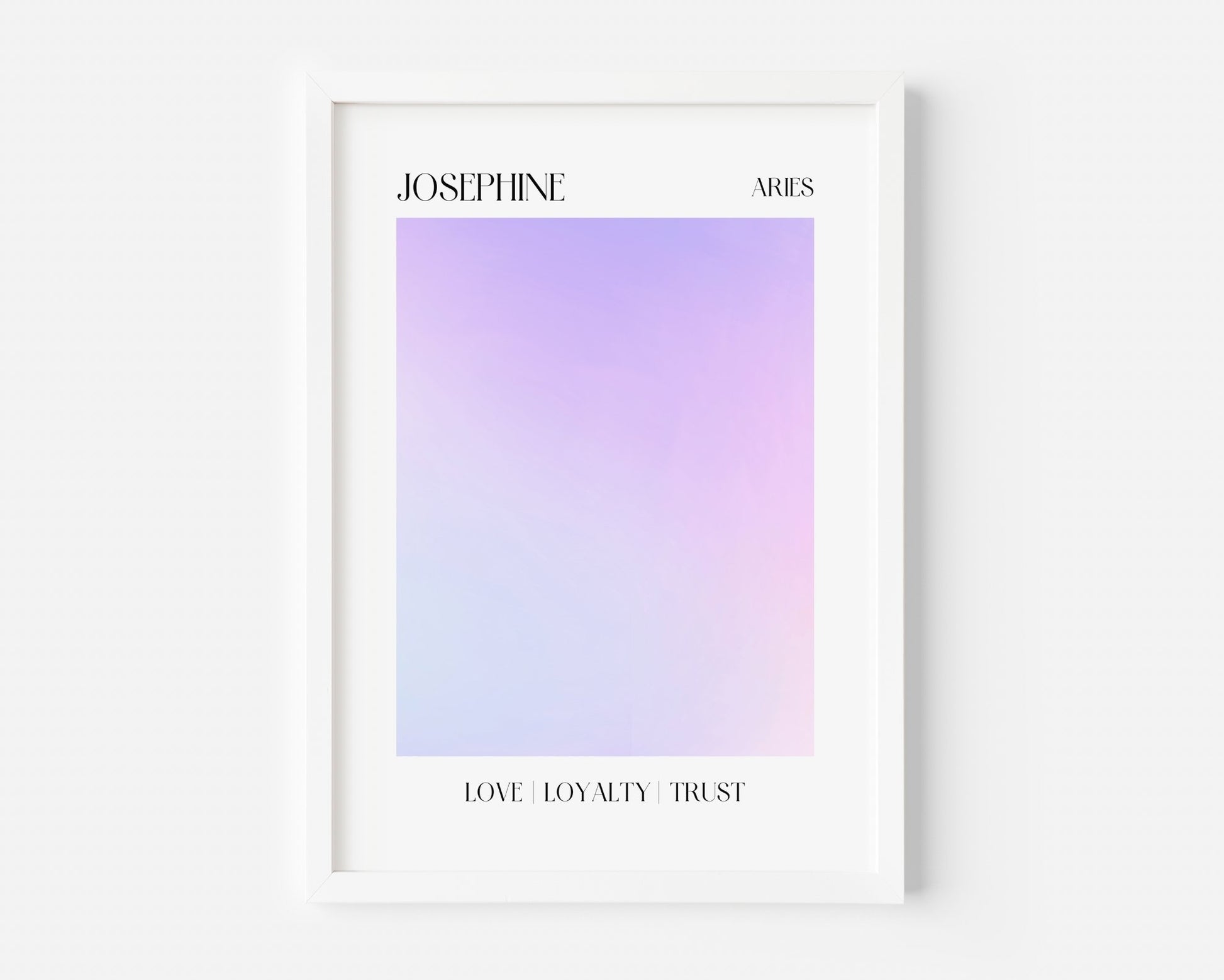 aura name personalised print
