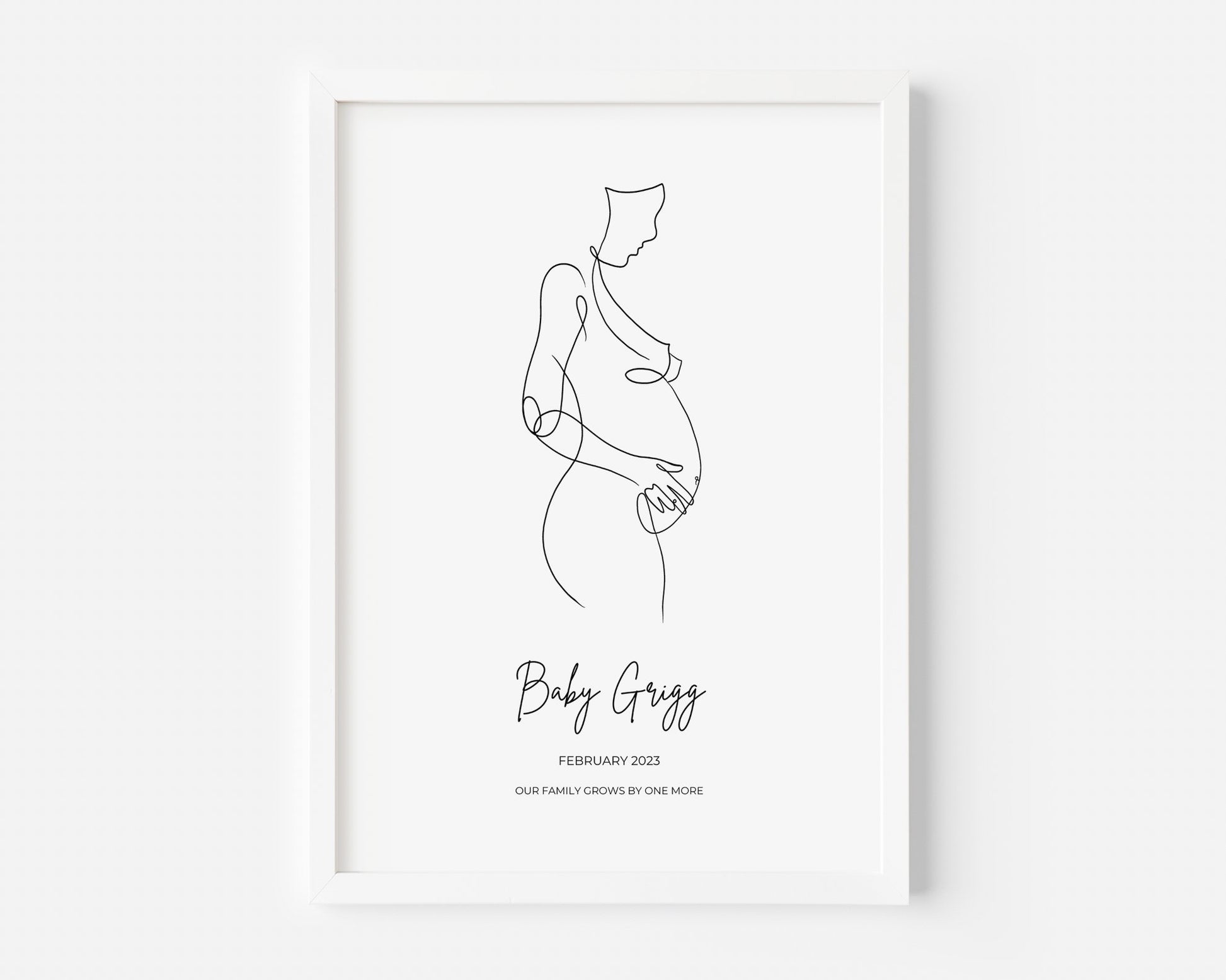 Pregnancy Personalised Print - Created By Zoe