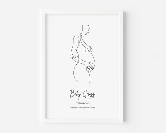 Pregnancy Personalised Print - Created By Zoe