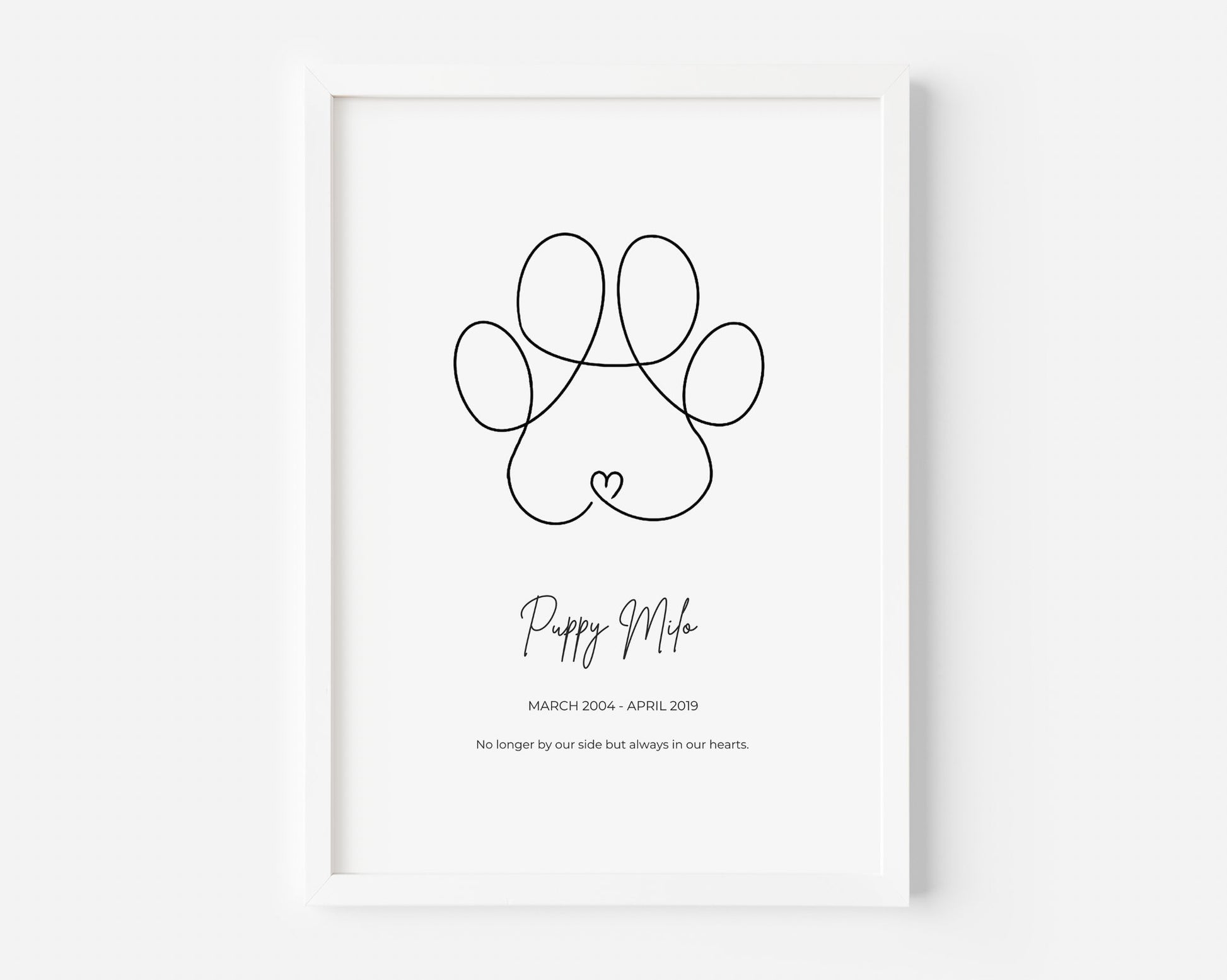 Puppy Paw Personalised Print - Created By Zoe