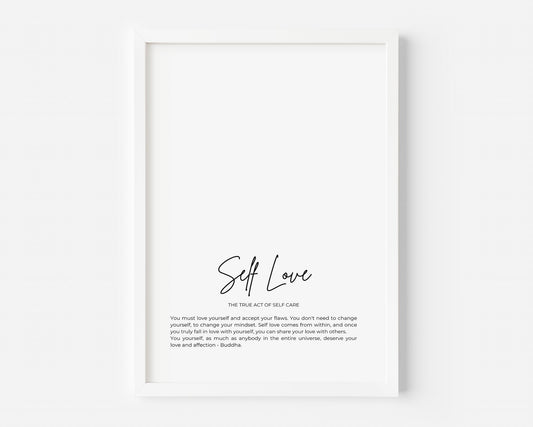 Self Love Poster - Created By Zoe