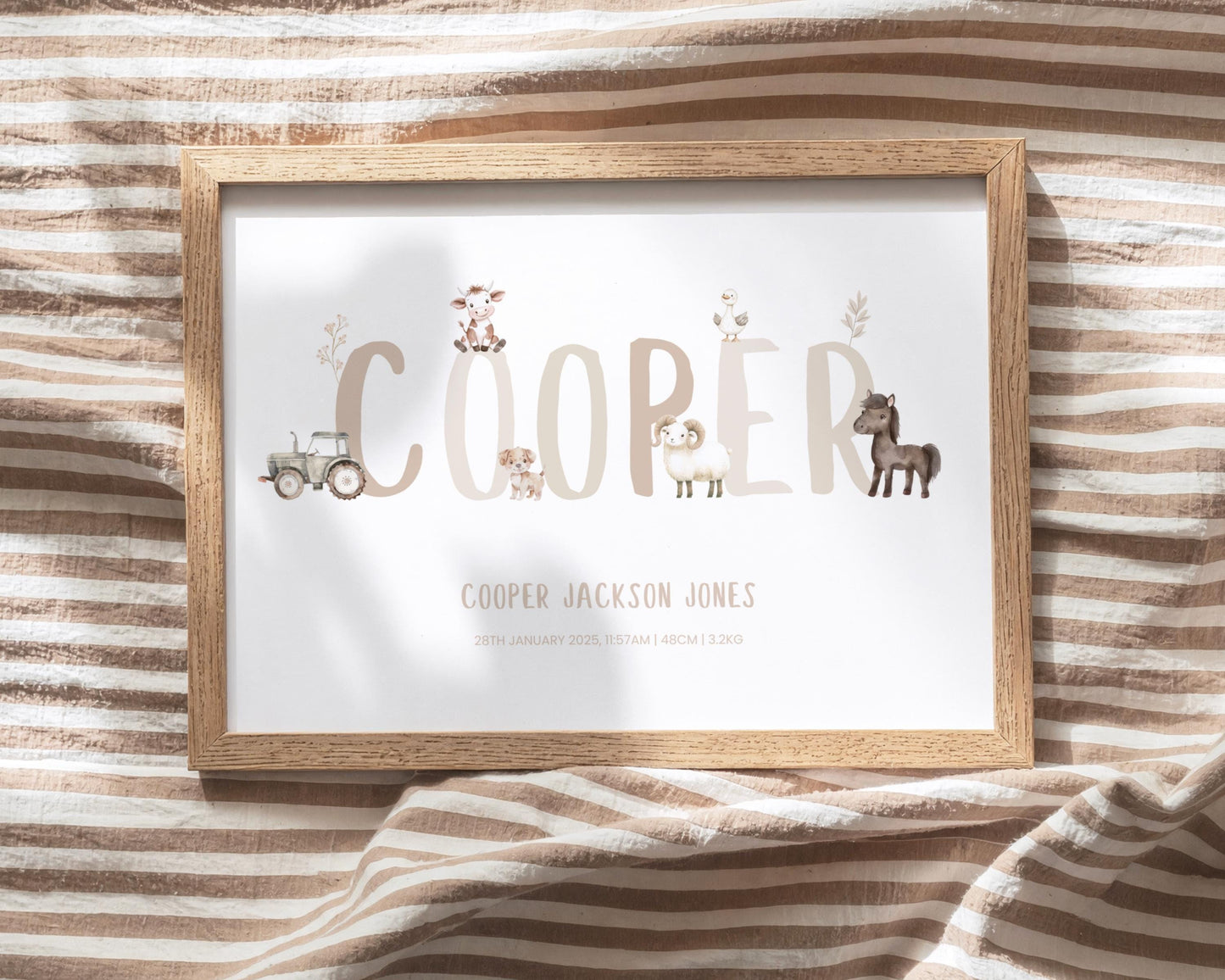 Farm Animal Name Custom Print