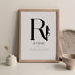 Flirty Zodiac Initial Custom Print