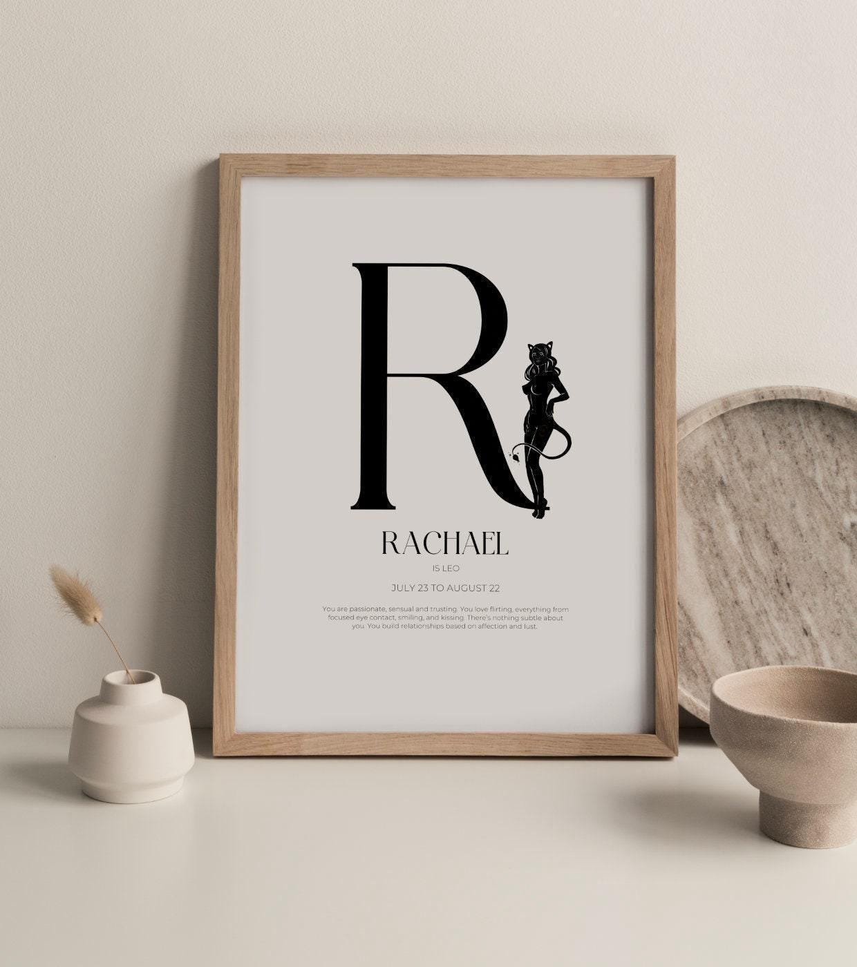 Flirty Zodiac Initial Custom Print
