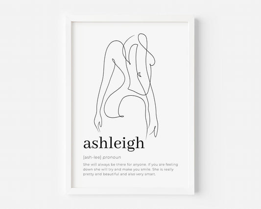 Name Definition Custom Print