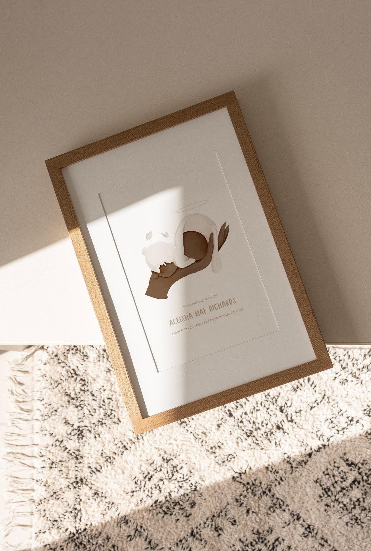 Angel Baby Watercolour Custom Print
