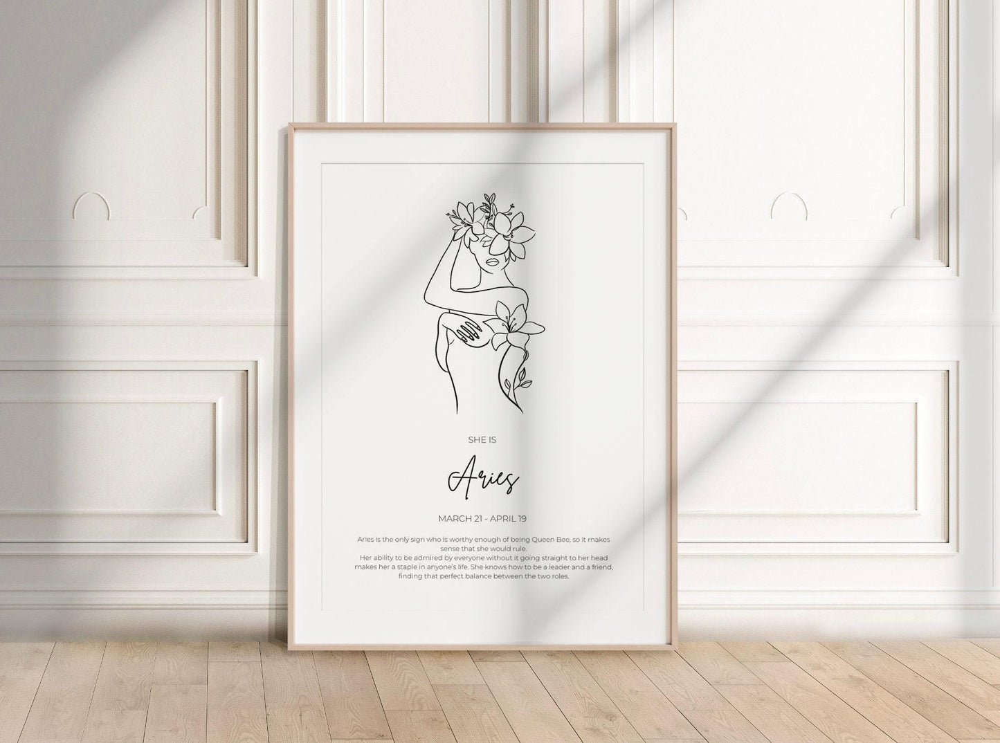 Floral Zodiac Custom Print