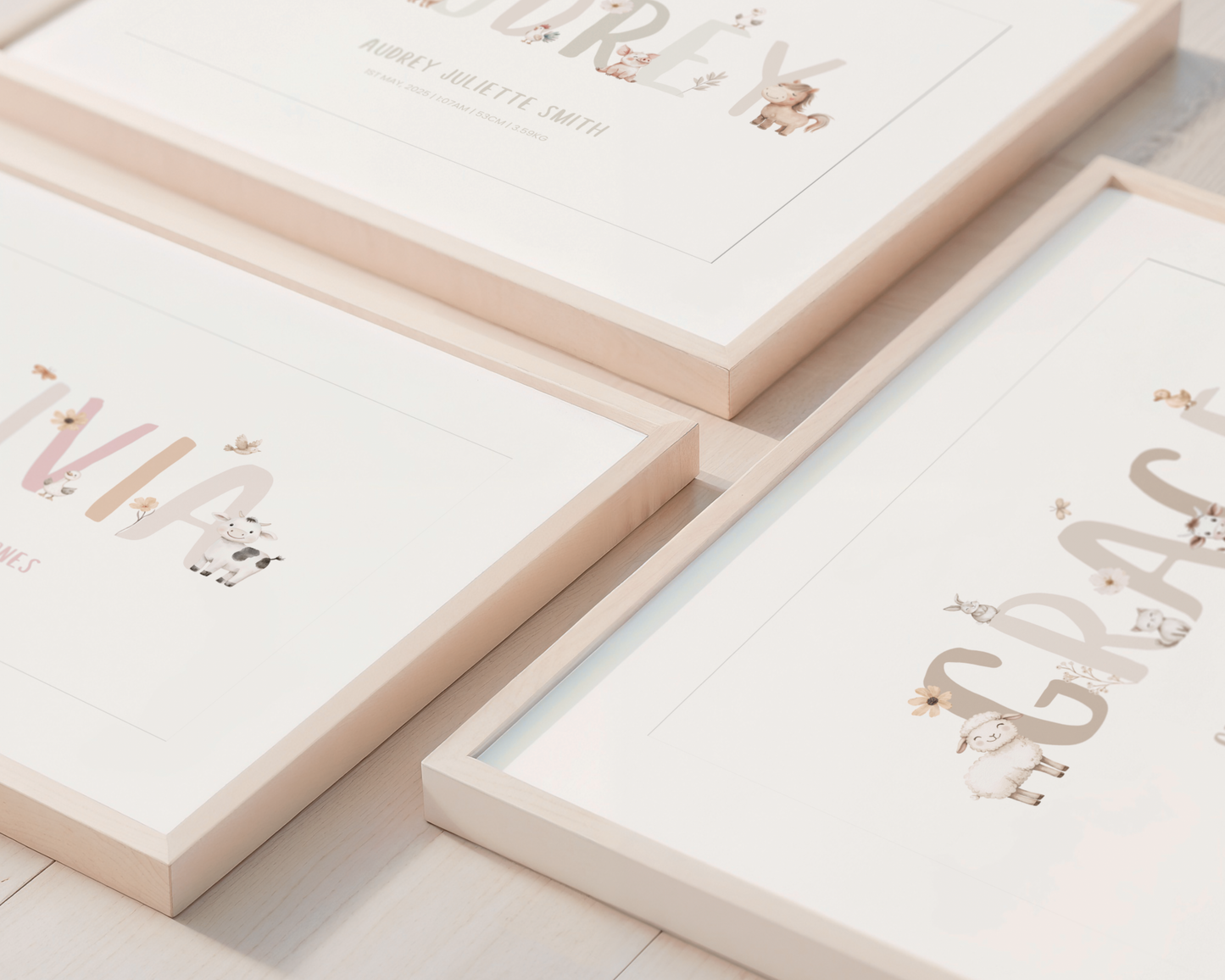 Farm Animal Personalised Kids Name Print