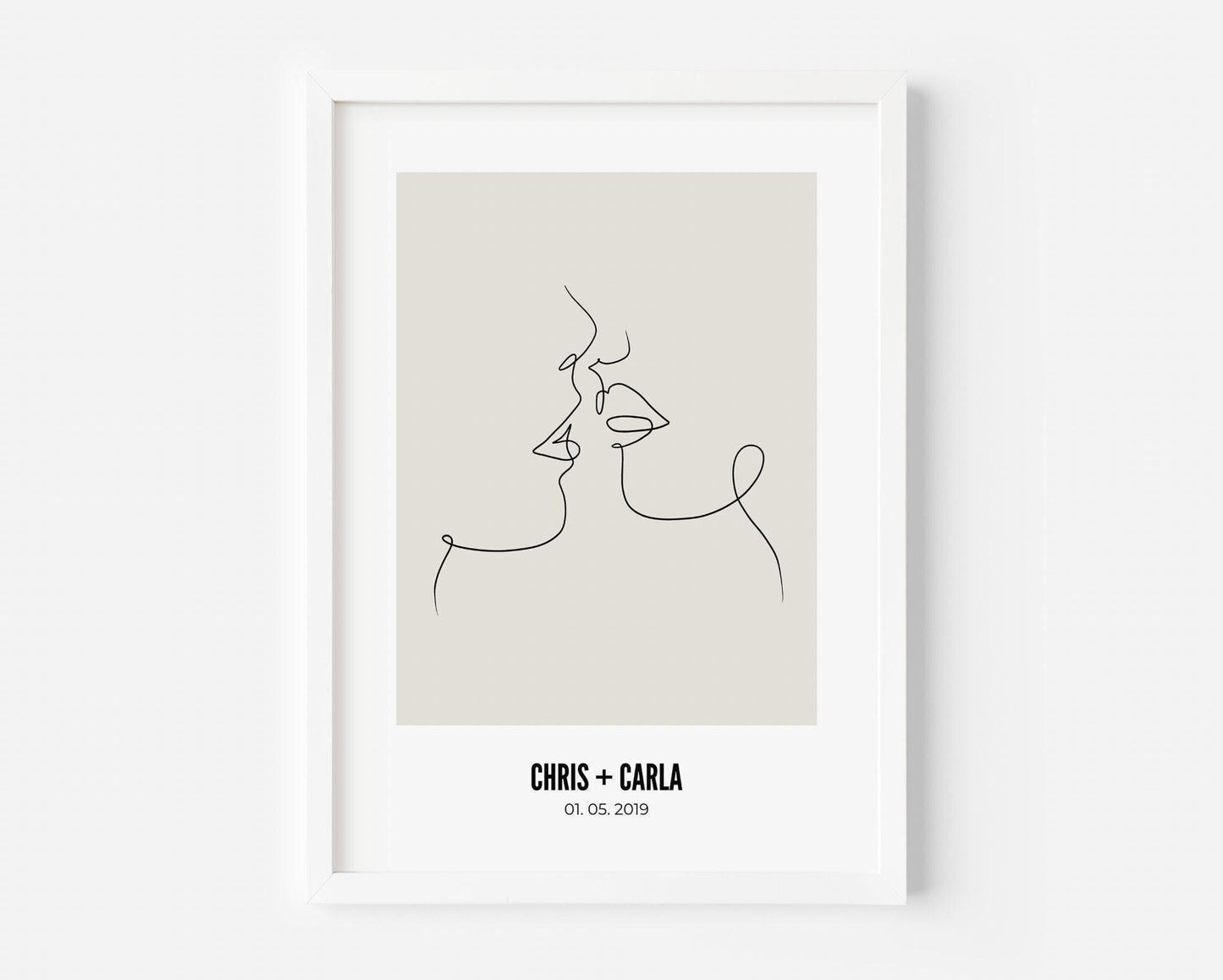 Kissing - Square Custom Print