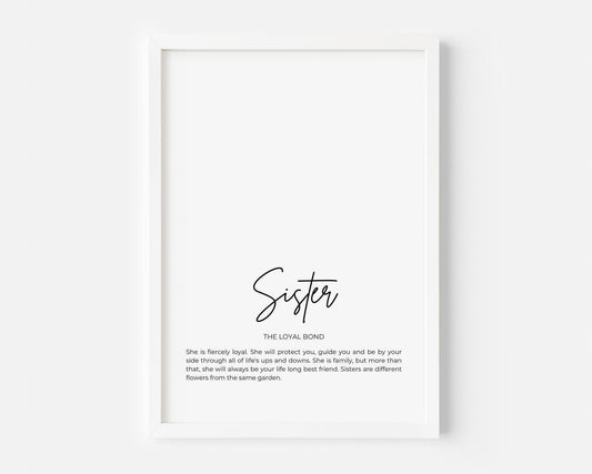 Sister Custom Print