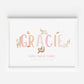Animal Name Custom Print