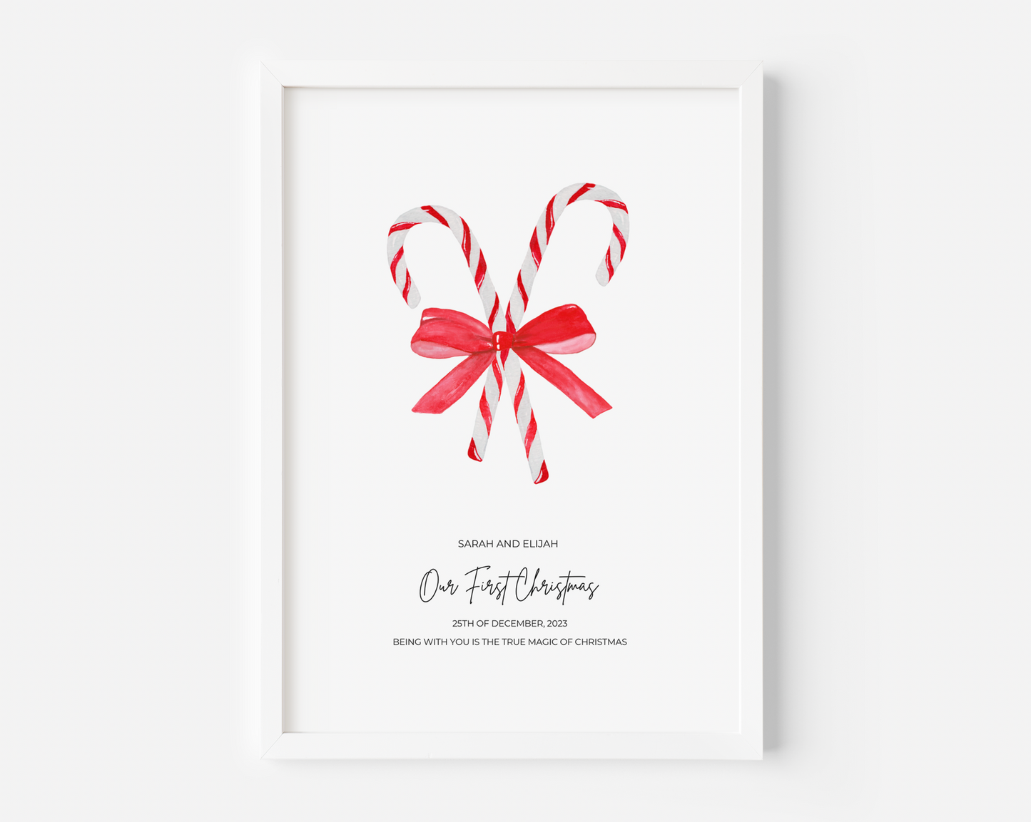Candy Cane Personalised Print