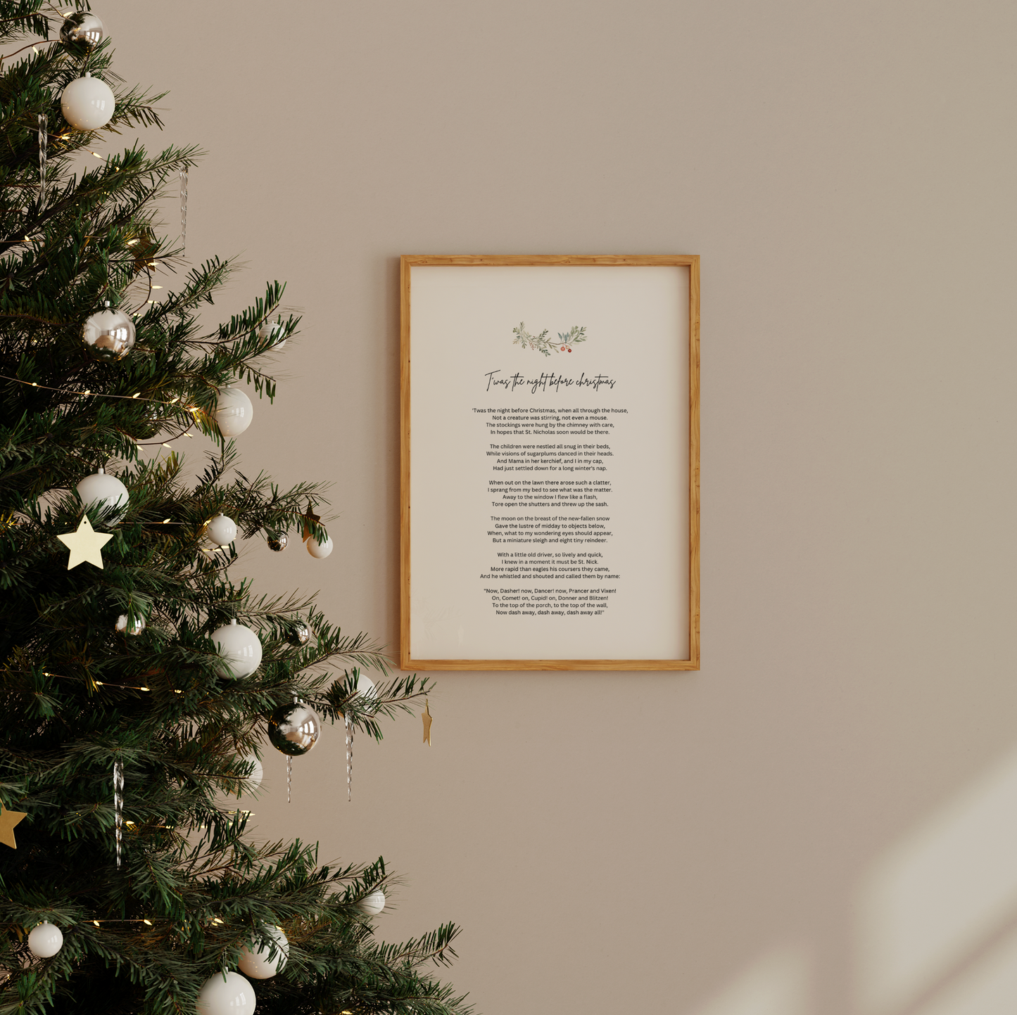 Twas the Night Before Christmas Personalised Print