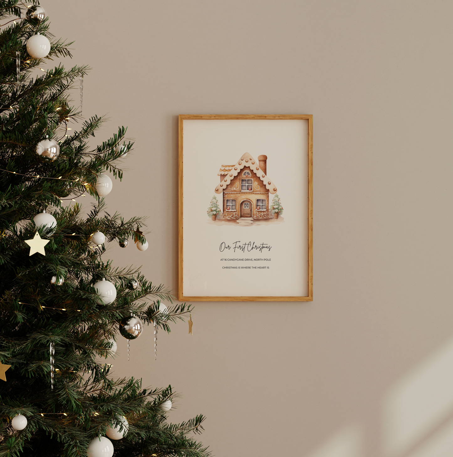 Gingerbread House Personalised Print