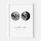 Double Moon Phase Personalised Print