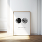 Double Moon Phase Personalised Print