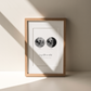 Double Moon Phase Personalised Print