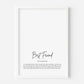 Best Friend  Custom Print