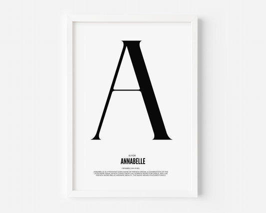 Initial Name Custom Print