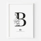 Floral Initial Custom Print