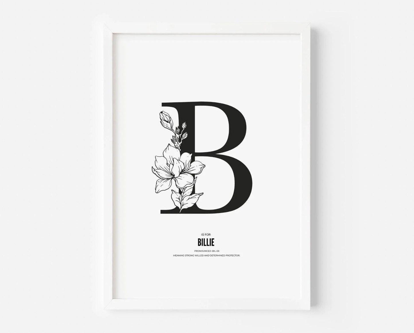 Floral Initial Custom Print