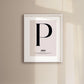 Initial Name Custom Print