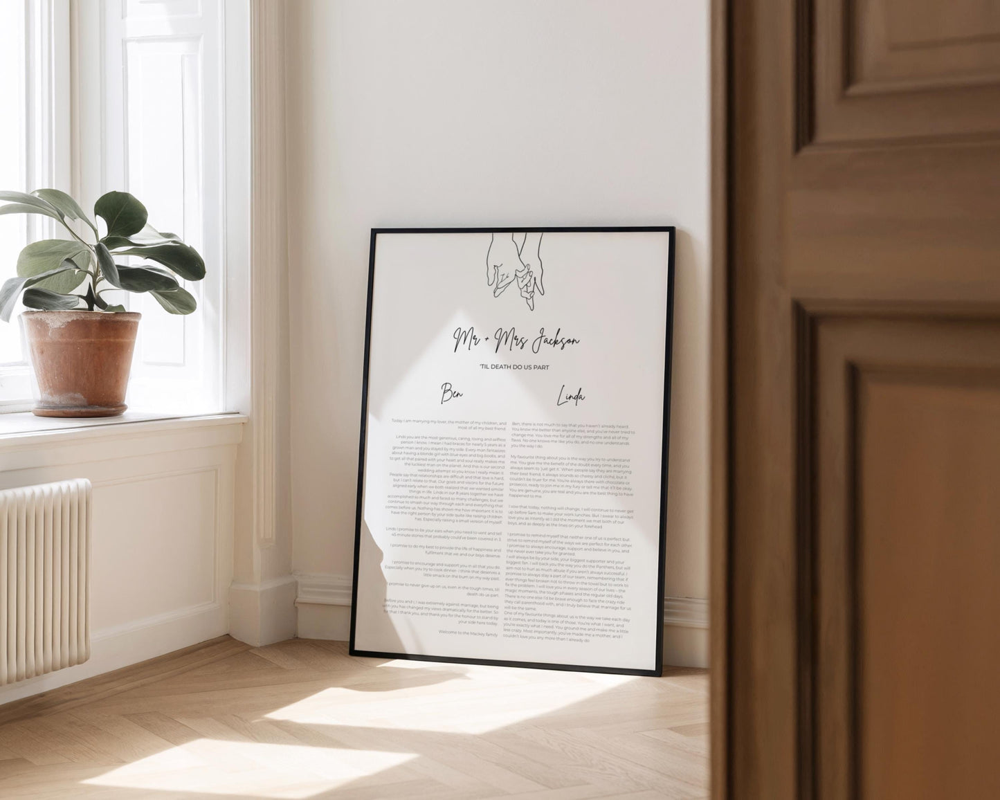 Wedding Vow - Hands Custom Print