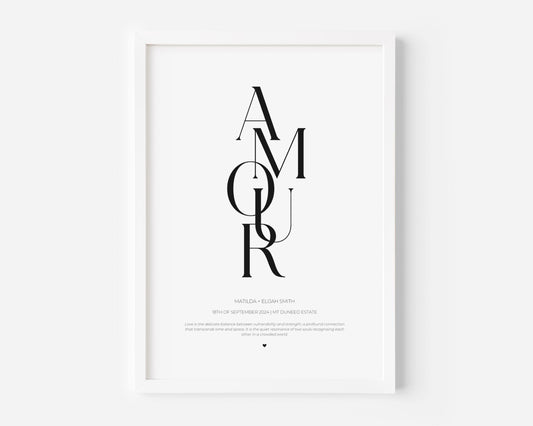 Amour Custom Print